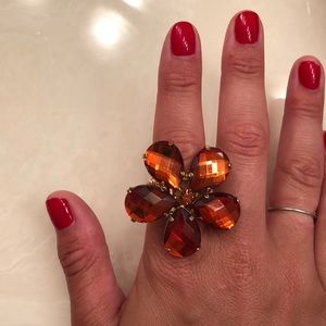 Orange flower ring